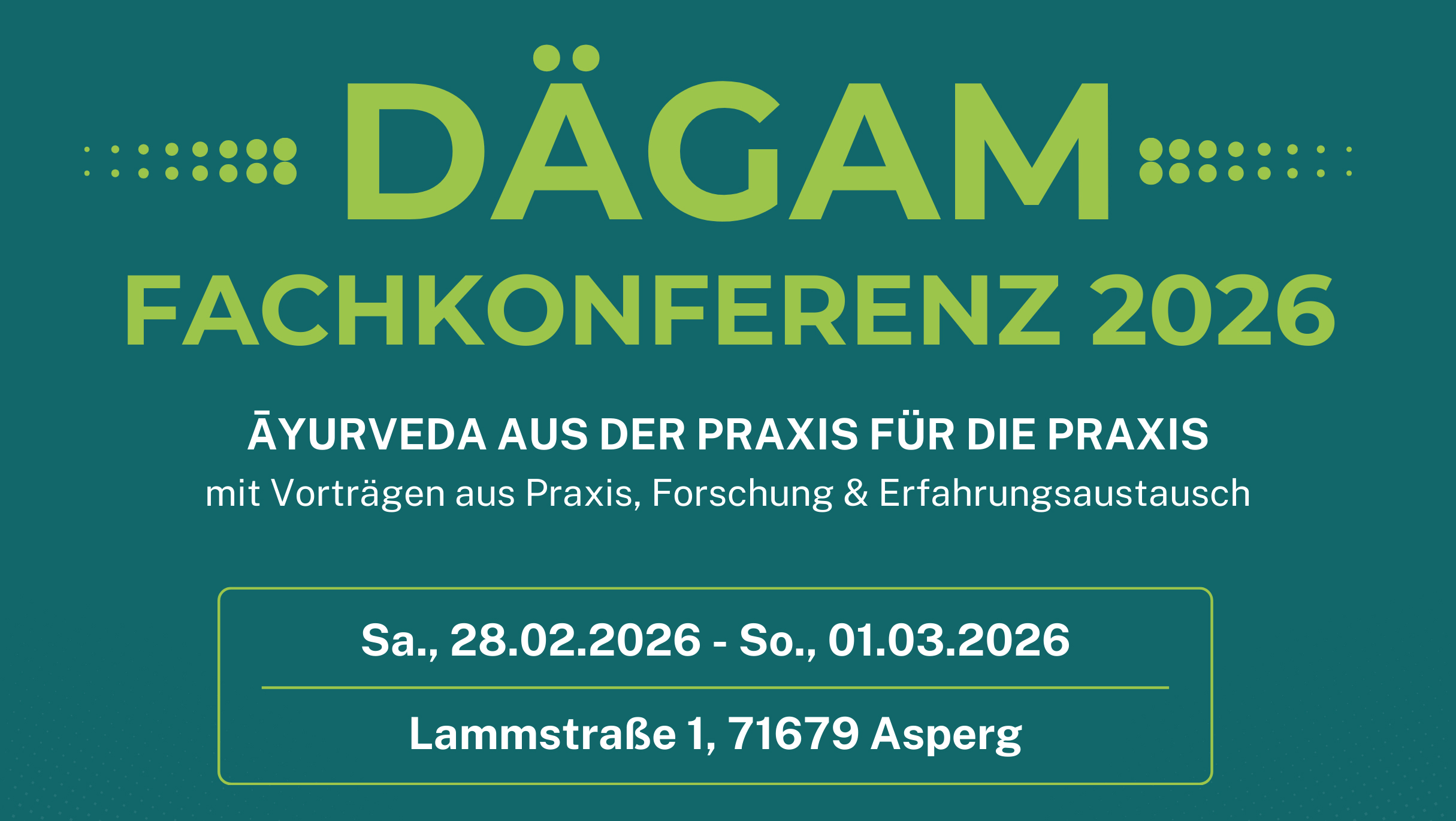 DÄGAM-FACHKONFERENZ 2026 - DÄGAM